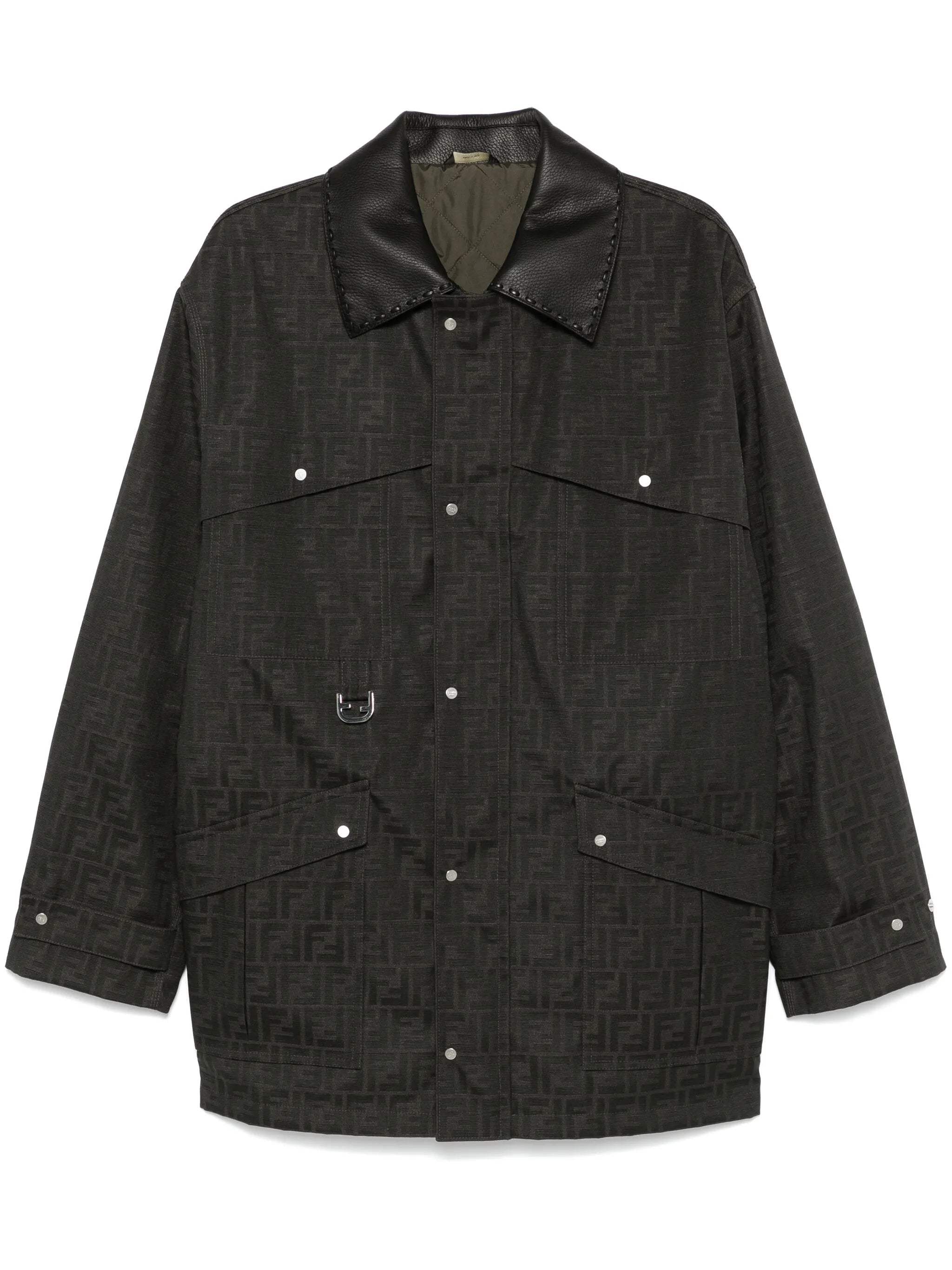 FF-jacquard Waxed Coat | Fendi Man collection | ERALDO FF-jacquard Waxed Coat | Fendi Man collection | ERALDO