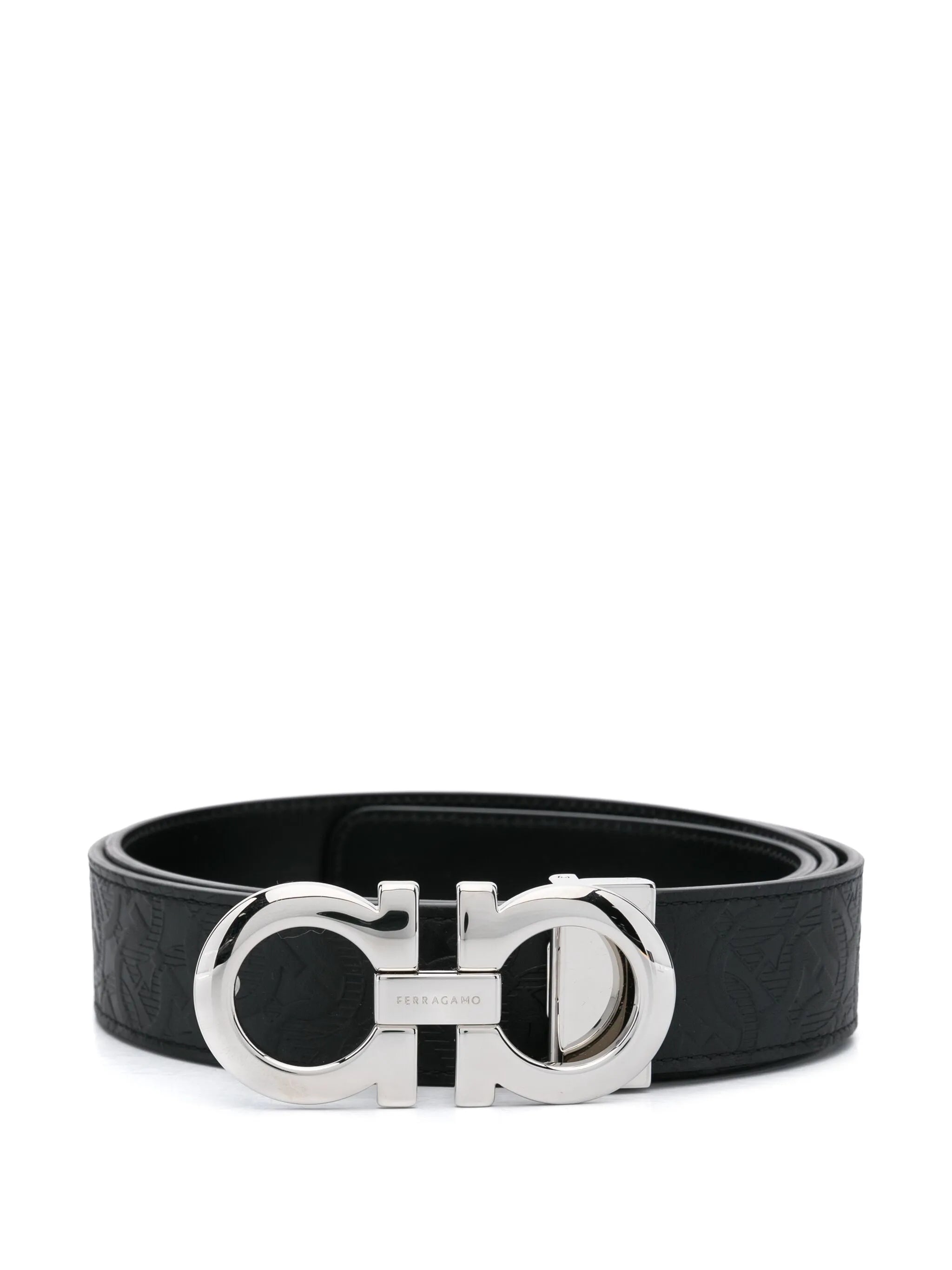Salvatore Ferragamo Unisex Black/Brown Leather Reversible