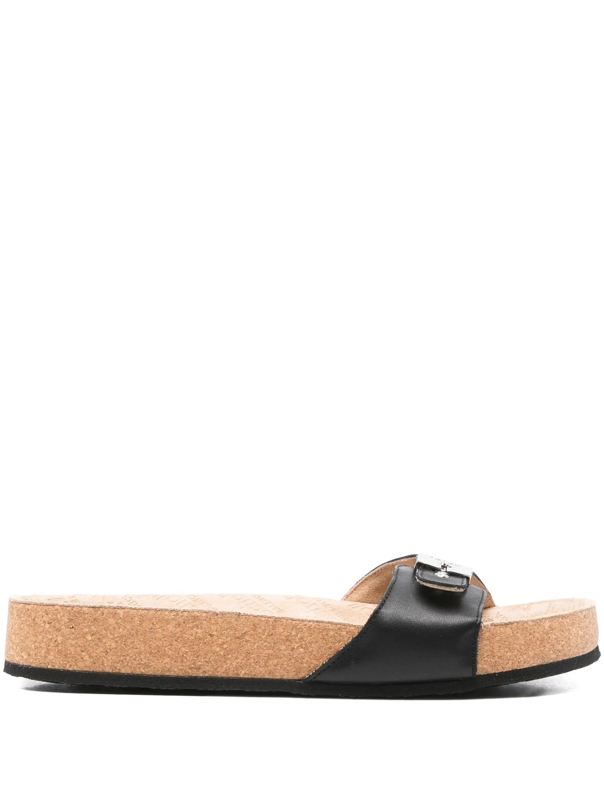Balenciaga 26s Buckle Flats Sandals Cowhide