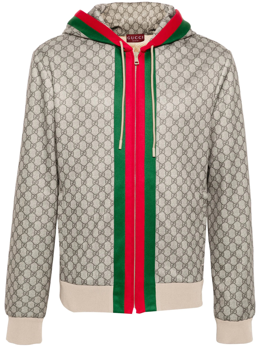 Eraldo Gucci Not Fake Jacket Gucci GG Monogram Leather-trimmed