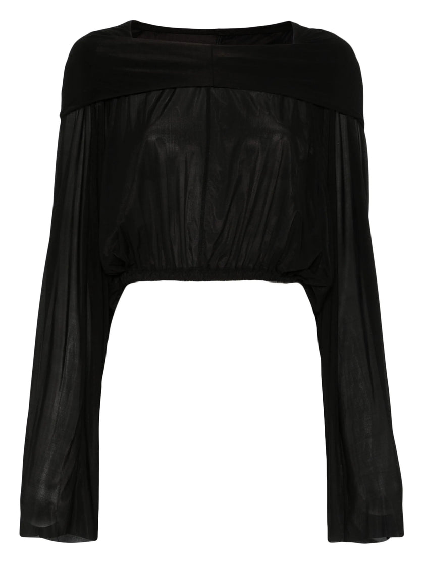 Rick owens★トップス Rick Owens Cropped Hooded Blouse | Rick Owens Woman