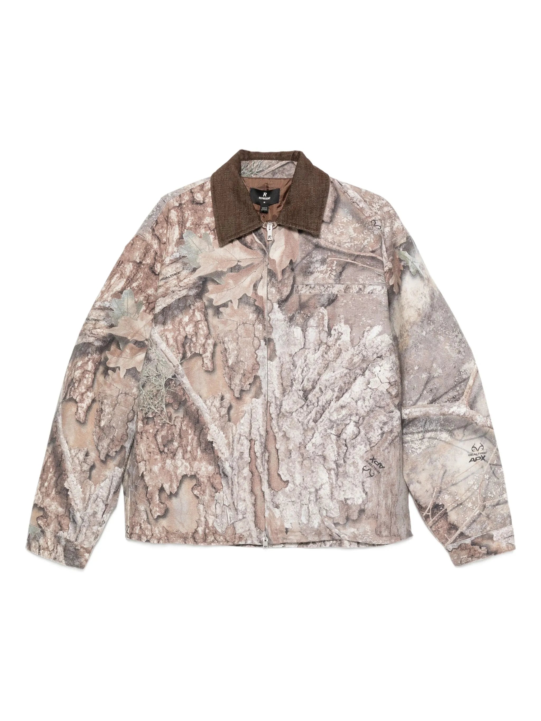 Corduroy collar Camouflage Trucker Jacket