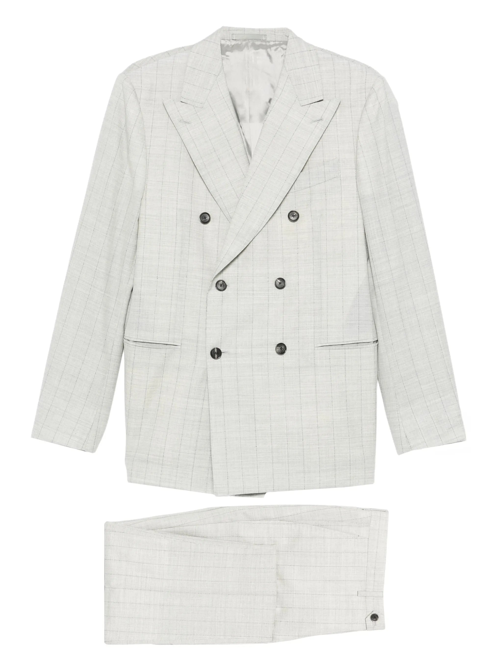 Caruso Norma Double-breasted Check-pattern Suit | Caruso Man collection ...