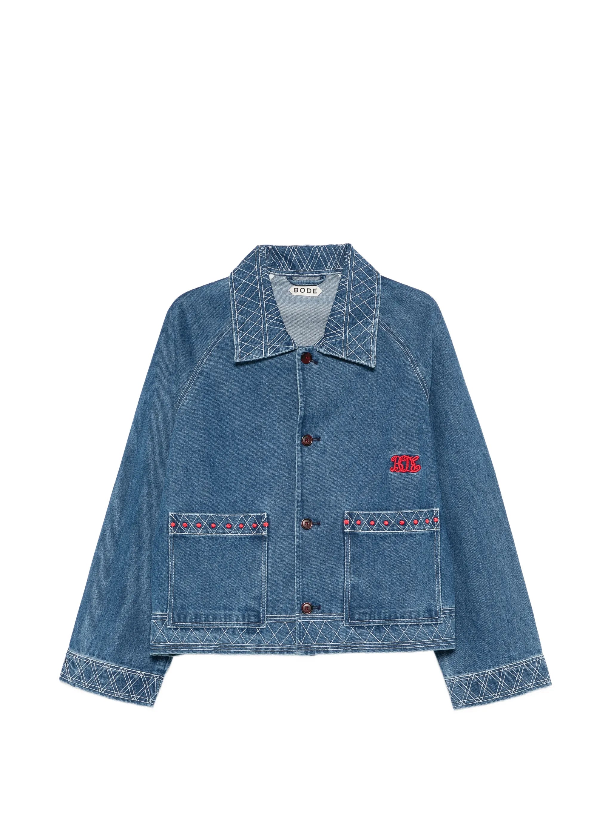 Bode Embroidered Denim Jacket | Bode Man collection | ERALDO Luxury ...