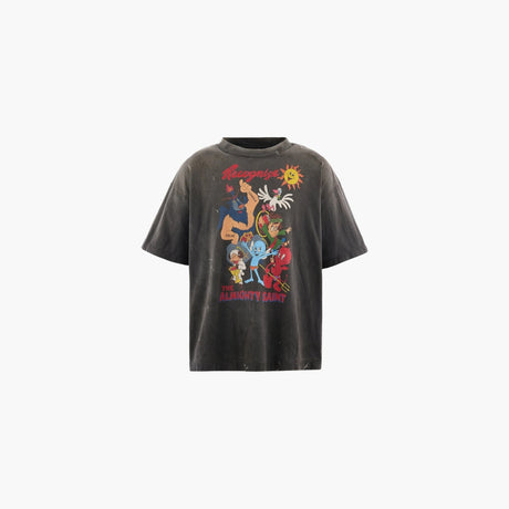 Saint Mxxxxxx Black Oversized Graphic T-shirt Streetwear Men
