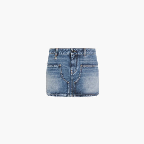 Denim mini skirt with charm details by Amiri for women
