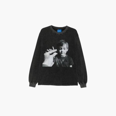 Dagger black long-sleeve T-shirt with graphic print.