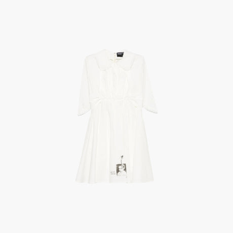 White draped graphic-print midi dress by Enfants Riches Déprimés