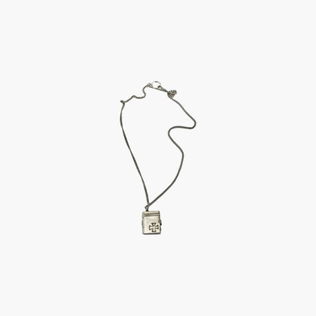 Silver engraved book pendant necklace by Enfants Riches Déprimés