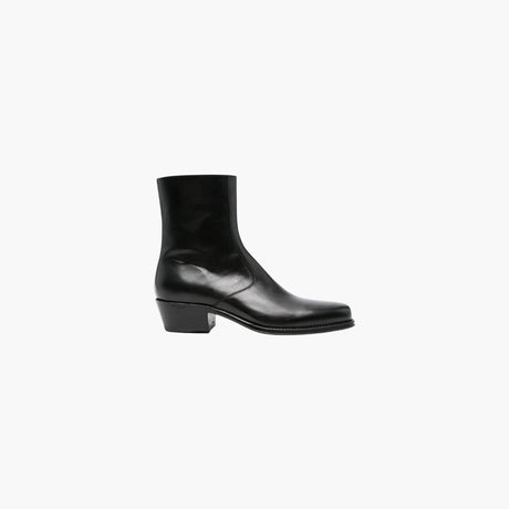 Black 50mm Colmy boots by Eraldo with sole square toe