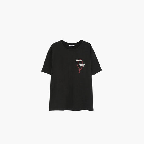 Black basic graphic-print T-shirt by Eraldo