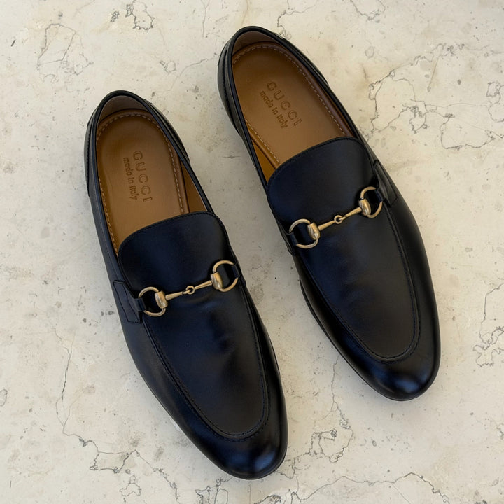 Men's Fall Winter 2026 new arrivals featuring classic Gucci black leather loafers