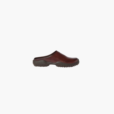 Brown leather mules by Miu Miu