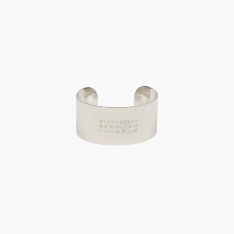Silver Numeric Signature cuff bracelet by MM6 Maison Margiela