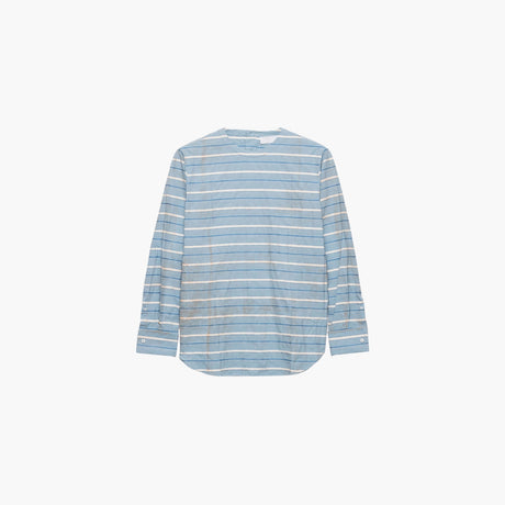 Blue and white striped cotton shirt by Prada
