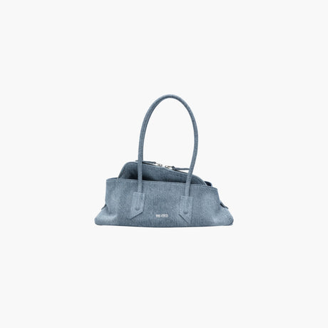 Blue denim-effect shoulder bag La Passeggiata by The Attico