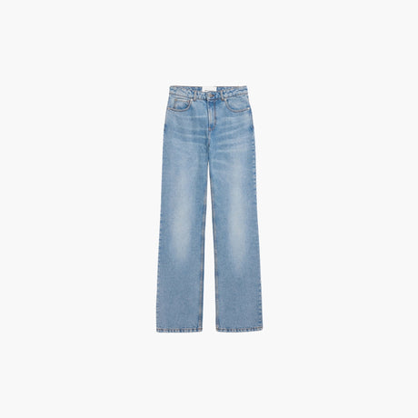 Blue straight-leg jeans by AMI Paris for women