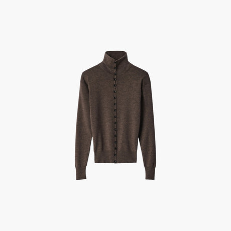 Brown fine wool buttoned top by Lemaire for women