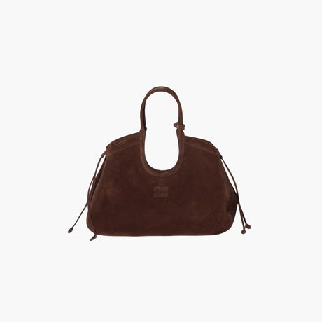 Brown Ivy suede tote bag by Miu Miu for women