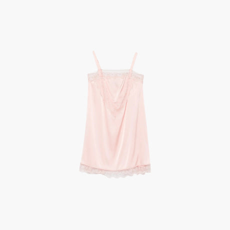 Soft pink satin finish mini dress by Simone Rocha