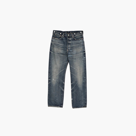 Junya Watanabe denim jeans with graphic print.
