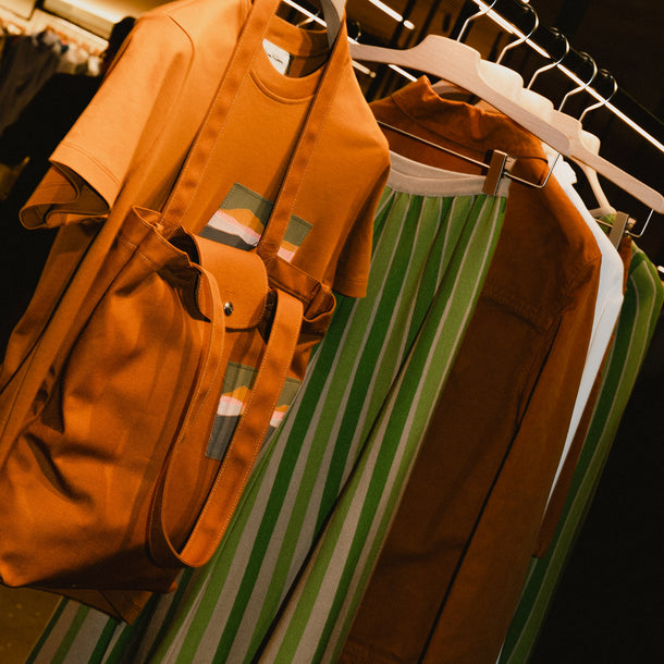 Longchamp AW26 prêt-à-porter pieces from the new collection displayed at Eraldo Store Jesolo during the event.