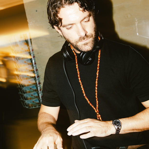 DJ entertaining guests during The Frankie Shop Summer Tour 26 at Eraldo Store Jesolo